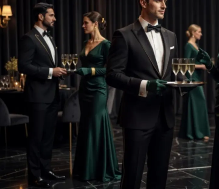 Elegancki dress code personelu podczas luksusowego eventu wieczornego